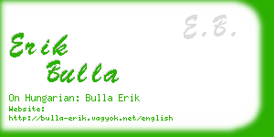 erik bulla business card